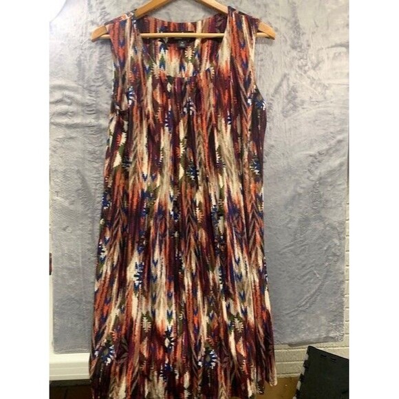 Ronni Nicole Summer Sleeveless Artsy Dress Size 14 Aztec Cottage Hippie 90’s - Picture 1 of 8